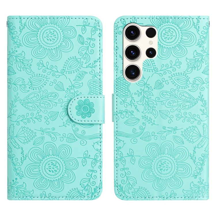 Floral Embossed Pattern Leather Phone Case, For Samsung Galaxy S25 5G, For Samsung Galaxy S25+ 5G, For Samsung Galaxy S25 Ultra 5G, For Samsung Galaxy S24 FE 5G, For Samsung Galaxy S24 Ultra 5G, For Samsung Galaxy S24+ 5G