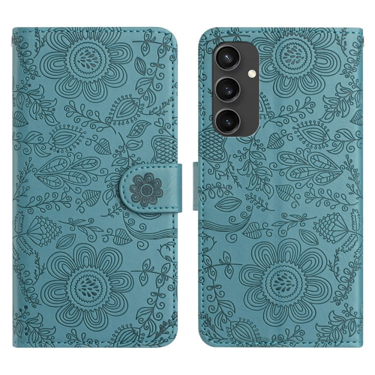 Floral Embossed Pattern Leather Phone Case, For Samsung Galaxy S25 5G, For Samsung Galaxy S25+ 5G, For Samsung Galaxy S25 Ultra 5G, For Samsung Galaxy S24 FE 5G, For Samsung Galaxy S24 Ultra 5G, For Samsung Galaxy S24+ 5G