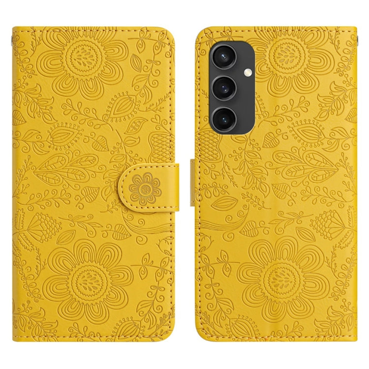 Floral Embossed Pattern Leather Phone Case, For Samsung Galaxy S25 5G, For Samsung Galaxy S25+ 5G, For Samsung Galaxy S25 Ultra 5G, For Samsung Galaxy S24 FE 5G, For Samsung Galaxy S24 Ultra 5G, For Samsung Galaxy S24+ 5G