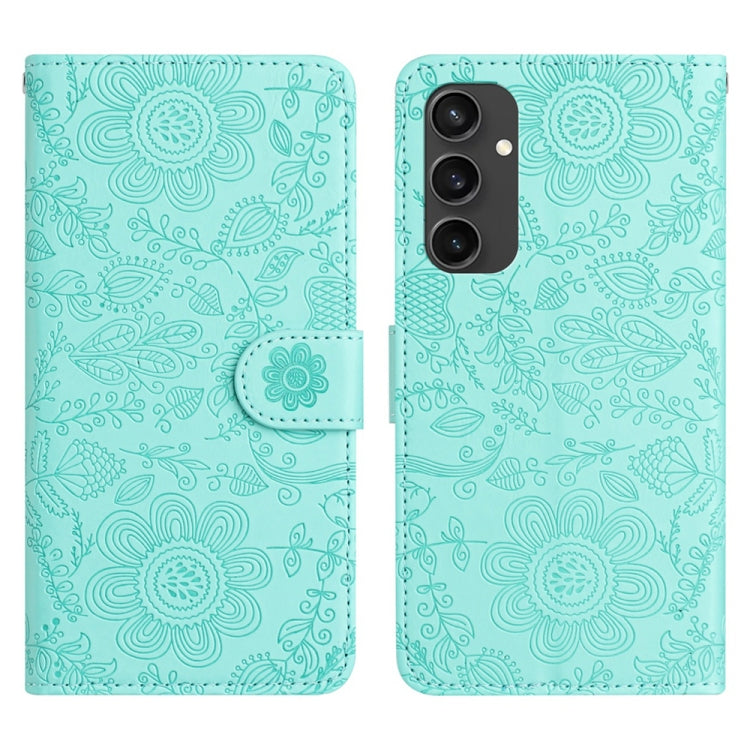 Floral Embossed Pattern Leather Phone Case, For Samsung Galaxy S25 5G, For Samsung Galaxy S25+ 5G, For Samsung Galaxy S25 Ultra 5G, For Samsung Galaxy S24 FE 5G, For Samsung Galaxy S24 Ultra 5G, For Samsung Galaxy S24+ 5G