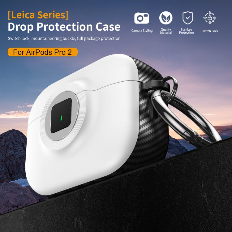 Camera Series PC + TPU Headset Shockproof Carbon Fibre Case, For AirPods Pro, For AirPods 1 / 2