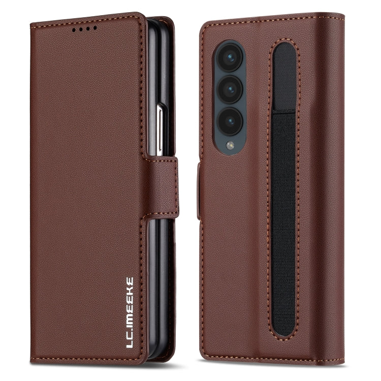 LC.IMEEKE L1 Series Frosted Fine Texture PU Phone Case with Pen Slot, Pen Not Included