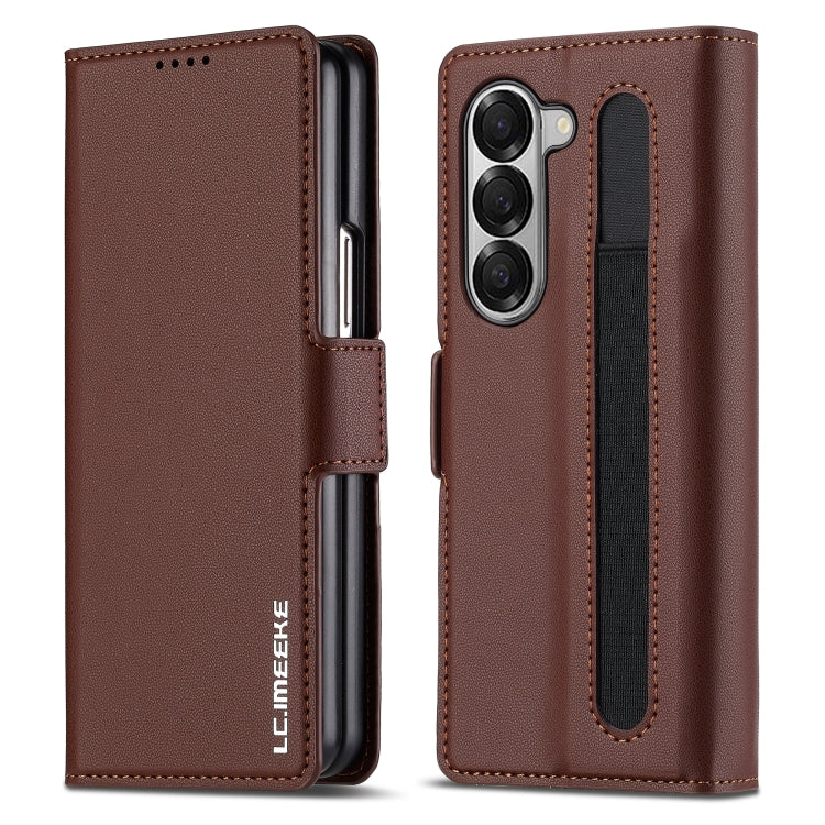 LC.IMEEKE L1 Series Frosted Fine Texture PU Phone Case with Pen Slot, Pen Not Included