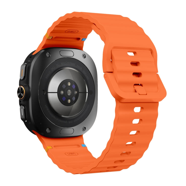 Wavy Grain Stitched Silicone Watch Band, For Samsung Galaxy Watch Ultra 47mm / Ultra 2025
