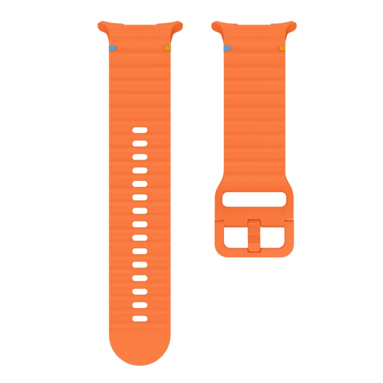 Wavy Grain Stitched Silicone Watch Band, For Samsung Galaxy Watch Ultra 47mm / Ultra 2025