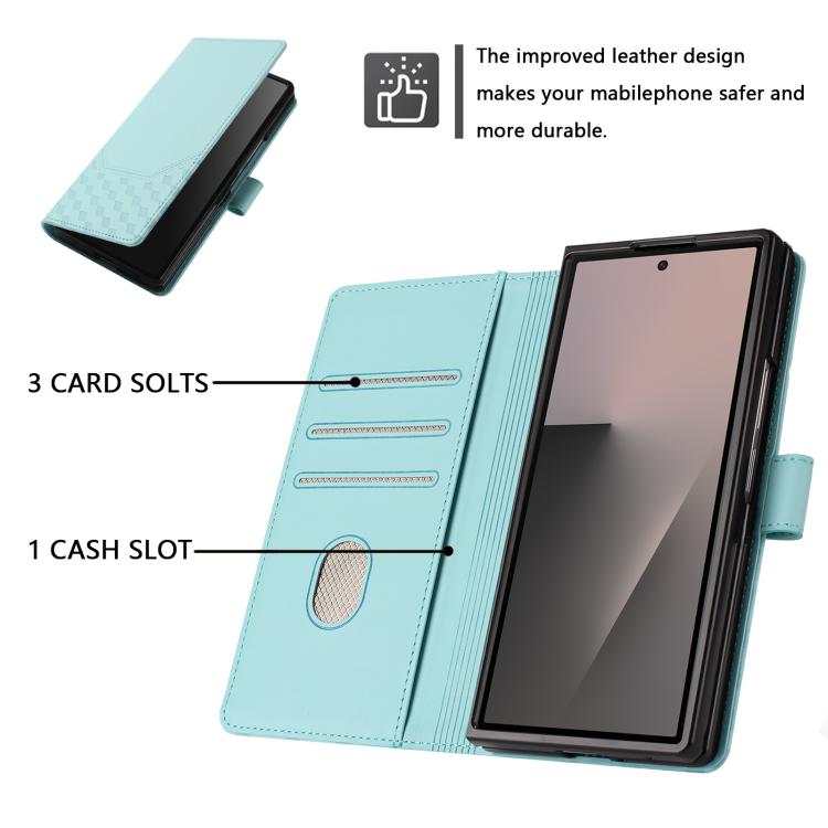 Honeycomb Embossing RFID Leather Phone Case