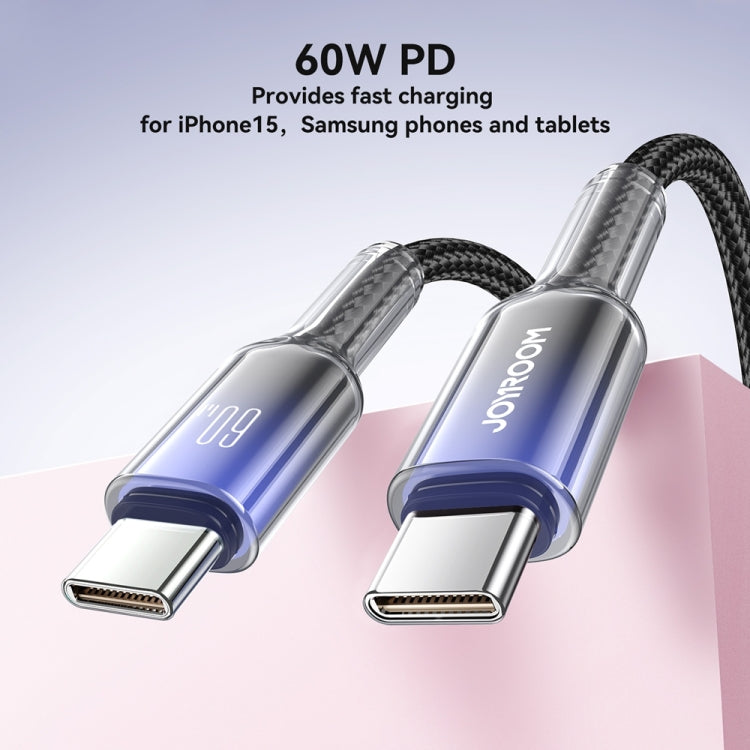 JOYROOM S-A42 Crystal Clear Series Fast Charging Data Cable, Length: 1.2m, Type-C to Type-C Cable, Type-C to 8 Pin Cable, USB to Type-C Cable, USB to 8 Pin Cable