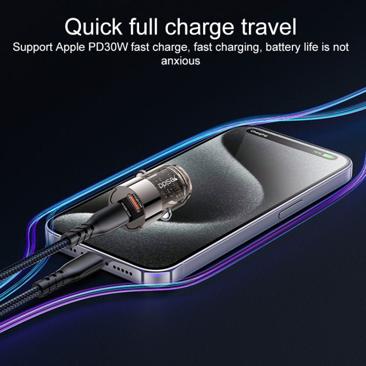 Yesido Y69 PD30W Dual USB-C / Type-C Zinc Alloy Mini Car Charger, Y69