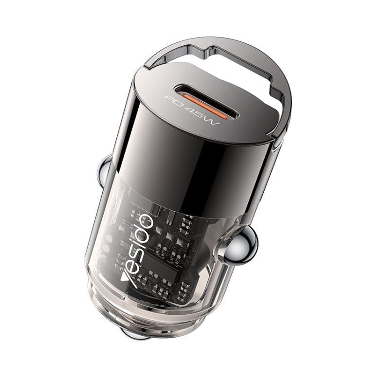 Yesido Y67 PD45W Single USB-C / Type-C Zinc Alloy Mini Car Charger, Y67