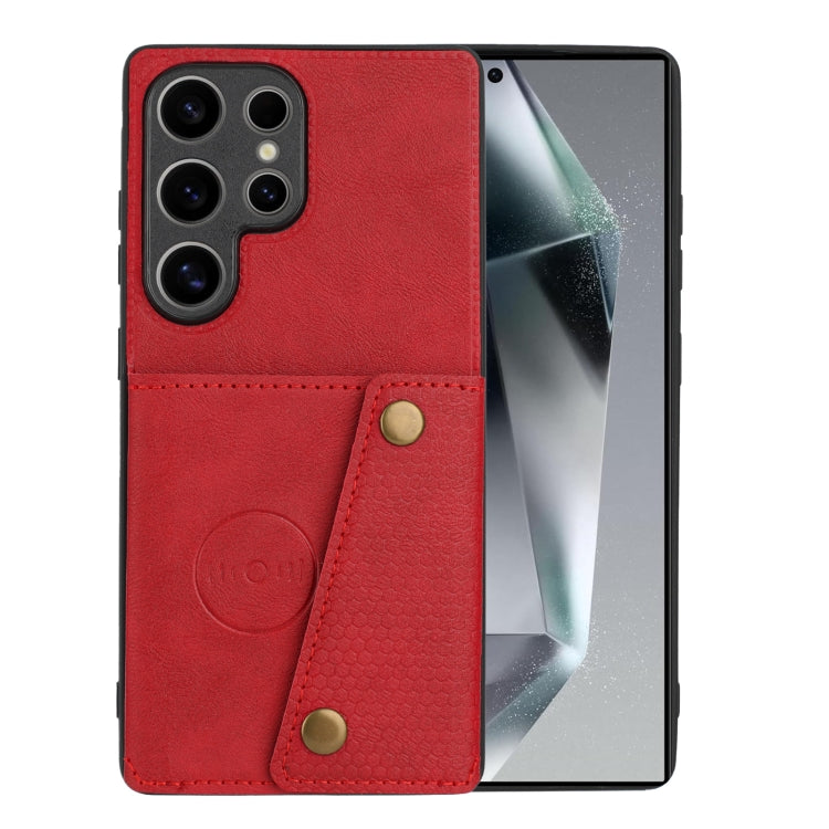 Double Buckle Card Slots Magnetic Phone Case, For Samsung Galaxy S25 5G, For Samsung Galaxy S25+ 5G, For Samsung Galaxy S25 Ultra 5G, For Samsung Galaxy S24 FE 5G