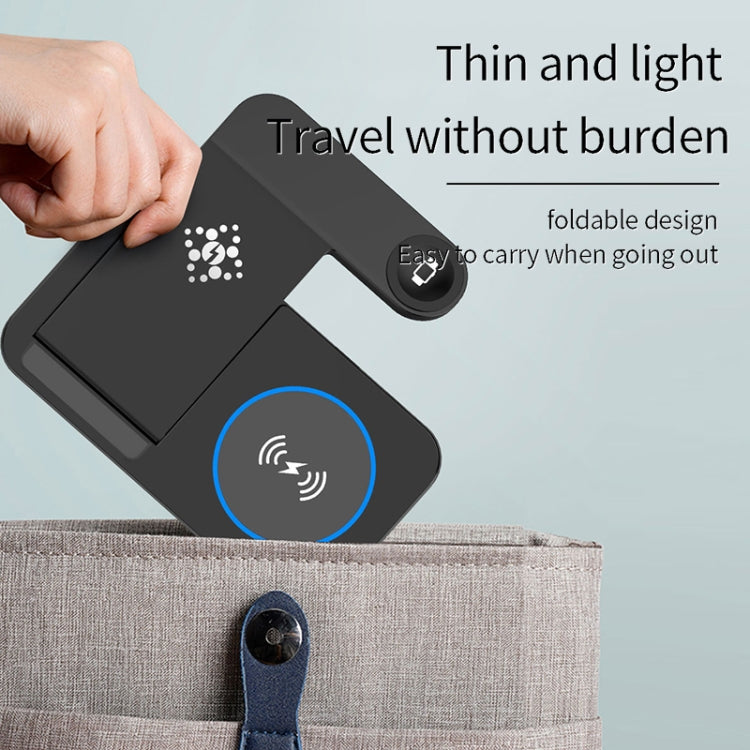 B18 4 in 1 Mobile Phone / Earphone Universal Foldable Wireless Charger, For Huawei Watch, For Samsung Galaxy Watch, For Apple Watch