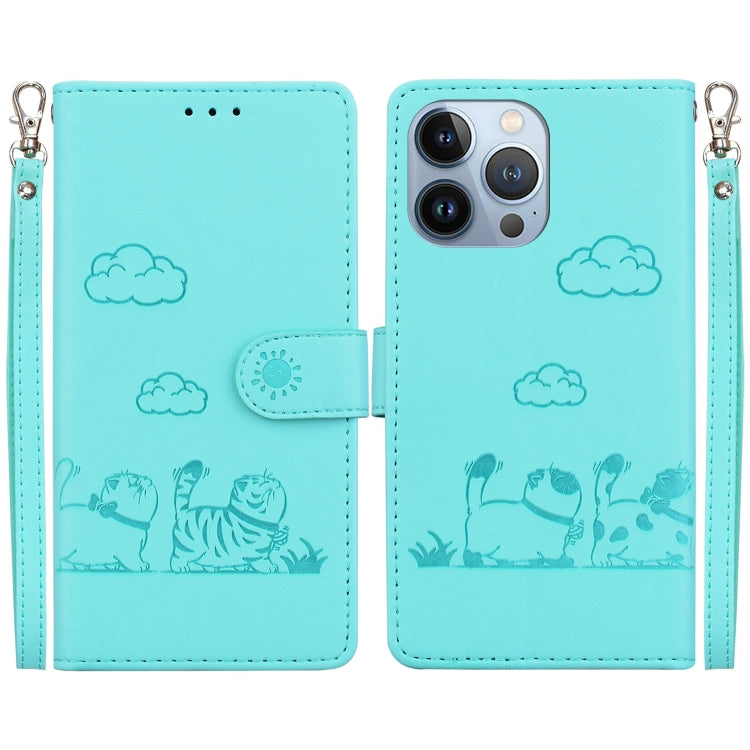 Cute Cats RFID Leather Phone Case