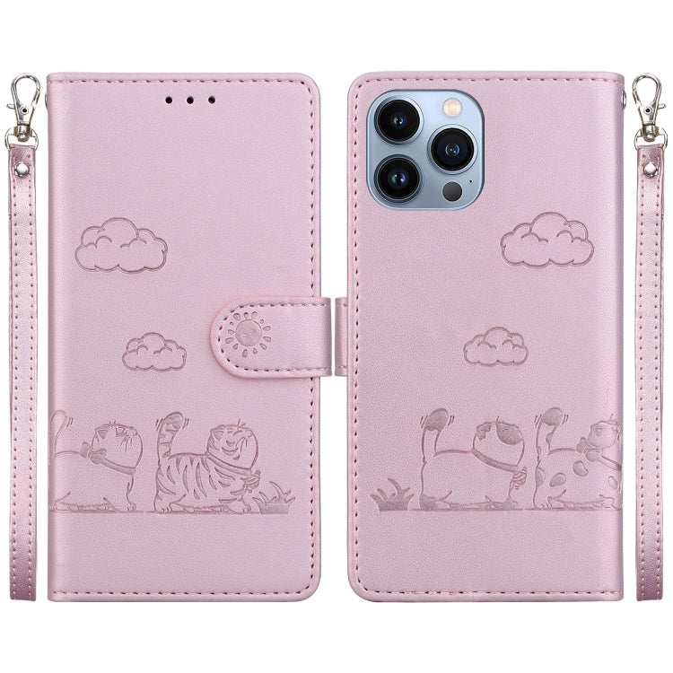Cute Cats RFID Leather Phone Case