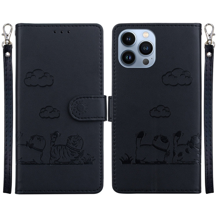 Cute Cats RFID Leather Phone Case