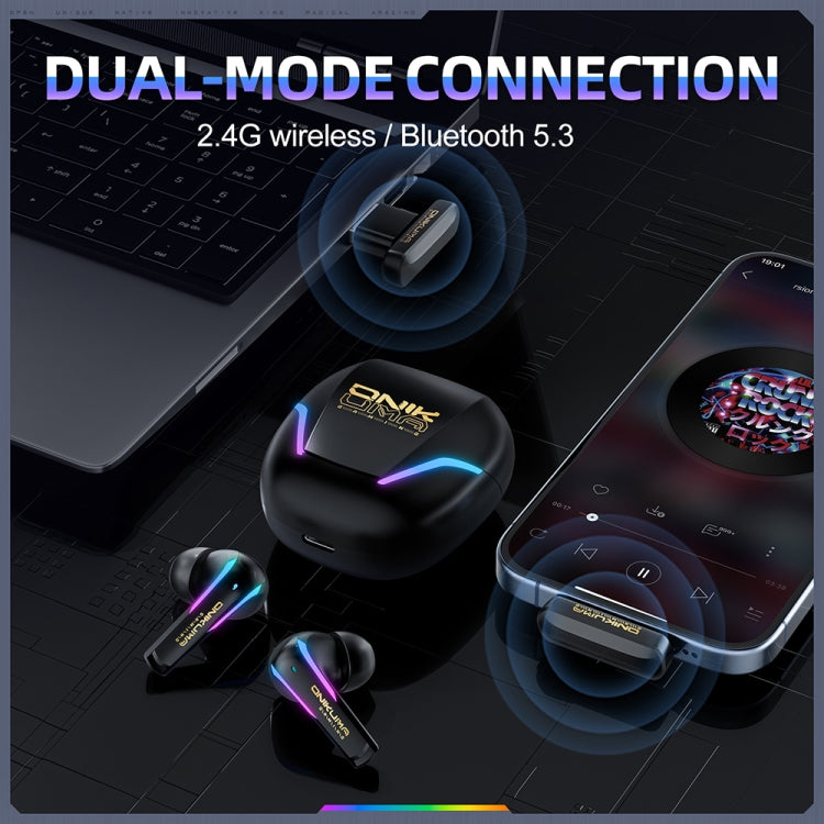 ONIKUMA T27 Dual Mode Cool Wireless Bluetooth Earphone, T27