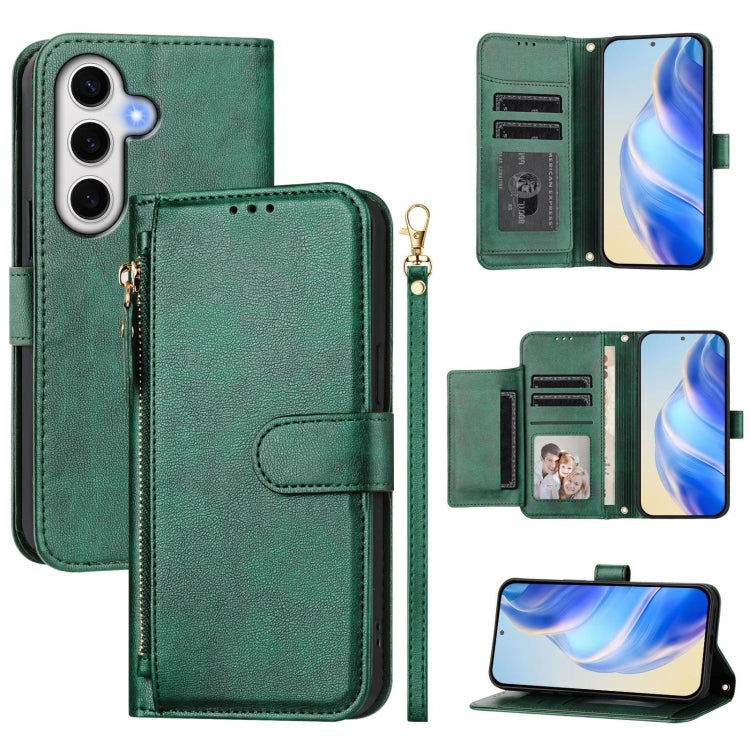 Multi-Card Slots Zipper Wallet Leather Phone Case, For Samsung Galaxy S25 5G, For Samsung Galaxy S25+ 5G, For Samsung Galaxy S25 Ultra 5G, For Samsung Galaxy S24 FE 5G, For Samsung Galaxy S24 Ultra 5G