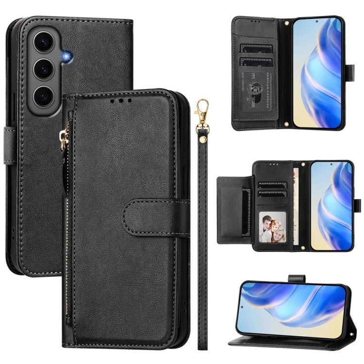 Multi-Card Slots Zipper Wallet Leather Phone Case, For Samsung Galaxy S24+ 5G, For Samsung Galaxy S24 5G, For Samsung Galaxy S23 FE 5G, For Samsung Galaxy S23 Ultra 5G, For Samsung Galaxy S23+ 5G