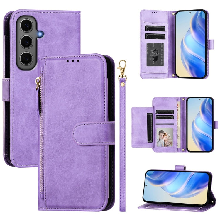 Multi-Card Slots Zipper Wallet Leather Phone Case, For Samsung Galaxy S24+ 5G, For Samsung Galaxy S24 5G, For Samsung Galaxy S23 FE 5G, For Samsung Galaxy S23 Ultra 5G, For Samsung Galaxy S23+ 5G