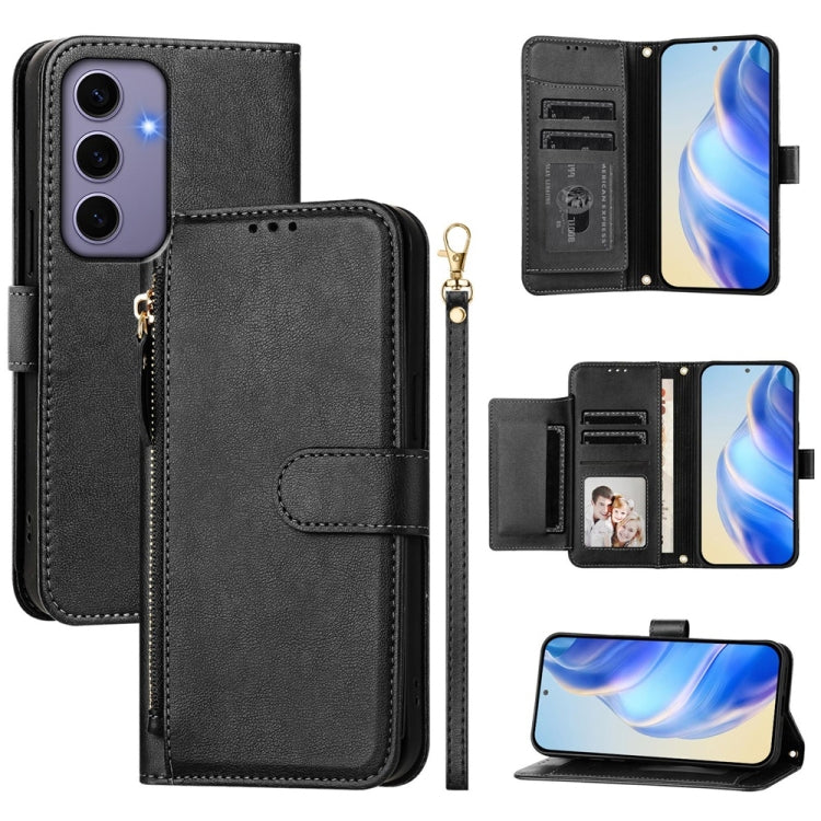 Multi-Card Slots Zipper Wallet Leather Phone Case, For Samsung Galaxy S24+ 5G, For Samsung Galaxy S24 5G, For Samsung Galaxy S23 FE 5G, For Samsung Galaxy S23 Ultra 5G, For Samsung Galaxy S23+ 5G