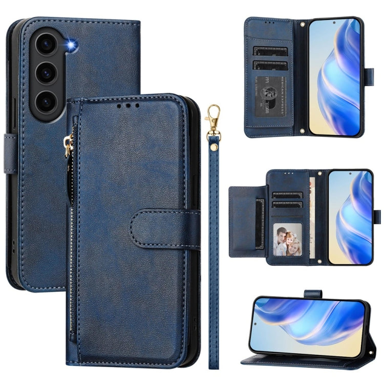 Multi-Card Slots Zipper Wallet Leather Phone Case, For Samsung Galaxy S24+ 5G, For Samsung Galaxy S24 5G, For Samsung Galaxy S23 FE 5G, For Samsung Galaxy S23 Ultra 5G, For Samsung Galaxy S23+ 5G