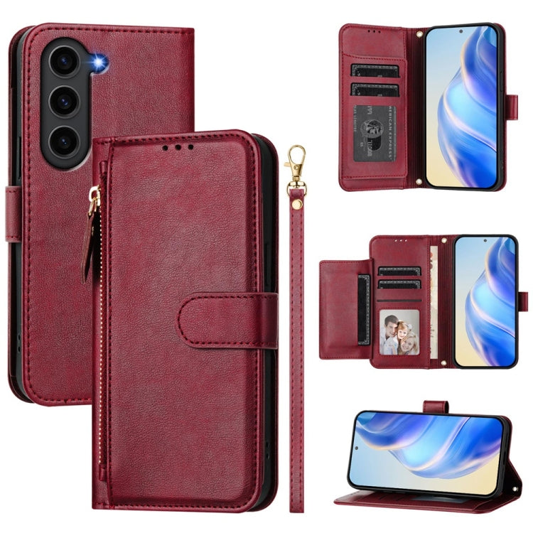 Multi-Card Slots Zipper Wallet Leather Phone Case, For Samsung Galaxy S24+ 5G, For Samsung Galaxy S24 5G, For Samsung Galaxy S23 FE 5G, For Samsung Galaxy S23 Ultra 5G, For Samsung Galaxy S23+ 5G