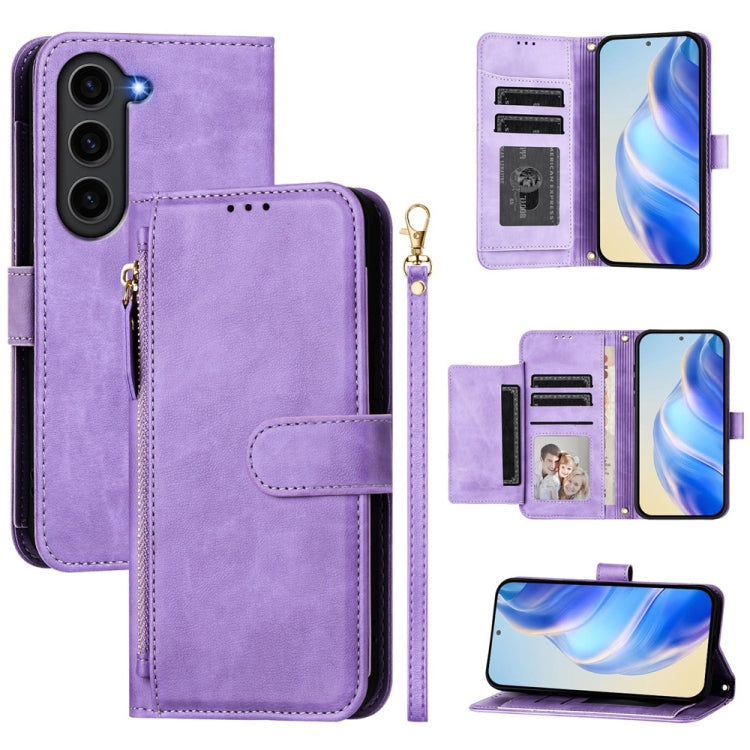 Multi-Card Slots Zipper Wallet Leather Phone Case, For Samsung Galaxy S24+ 5G, For Samsung Galaxy S24 5G, For Samsung Galaxy S23 FE 5G, For Samsung Galaxy S23 Ultra 5G, For Samsung Galaxy S23+ 5G