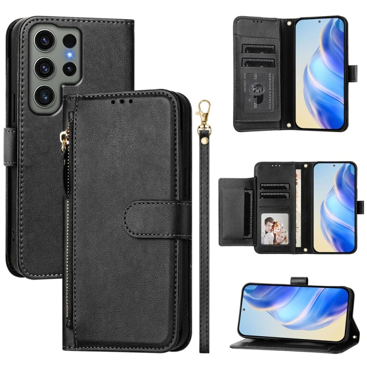 Multi-Card Slots Zipper Wallet Leather Phone Case, For Samsung Galaxy S24+ 5G, For Samsung Galaxy S24 5G, For Samsung Galaxy S23 FE 5G, For Samsung Galaxy S23 Ultra 5G, For Samsung Galaxy S23+ 5G