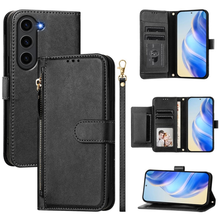 Multi-Card Slots Zipper Wallet Leather Phone Case, For Samsung Galaxy S24+ 5G, For Samsung Galaxy S24 5G, For Samsung Galaxy S23 FE 5G, For Samsung Galaxy S23 Ultra 5G, For Samsung Galaxy S23+ 5G