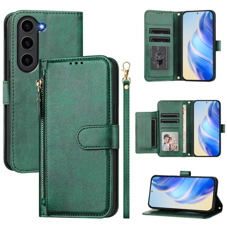 Multi-Card Slots Zipper Wallet Leather Phone Case, For Samsung Galaxy S24+ 5G, For Samsung Galaxy S24 5G, For Samsung Galaxy S23 FE 5G, For Samsung Galaxy S23 Ultra 5G, For Samsung Galaxy S23+ 5G