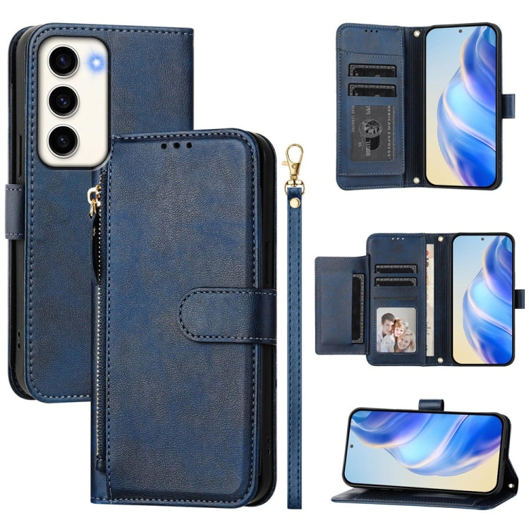 Multi-Card Slots Zipper Wallet Leather Phone Case, For Samsung Galaxy S23 5G, For Samsung Galaxy S22 Ultra 5G, For Samsung Galaxy S22+ 5G, For Samsung Galaxy S22 5G, For Samsung Galaxy S21 FE 5G