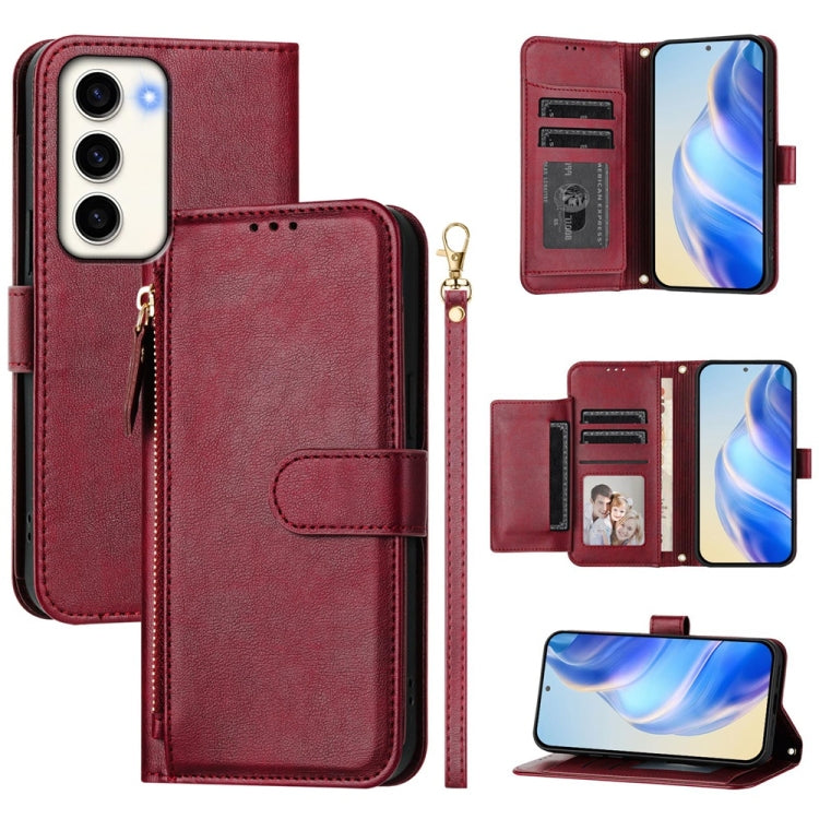 Multi-Card Slots Zipper Wallet Leather Phone Case, For Samsung Galaxy S23 5G, For Samsung Galaxy S22 Ultra 5G, For Samsung Galaxy S22+ 5G, For Samsung Galaxy S22 5G, For Samsung Galaxy S21 FE 5G