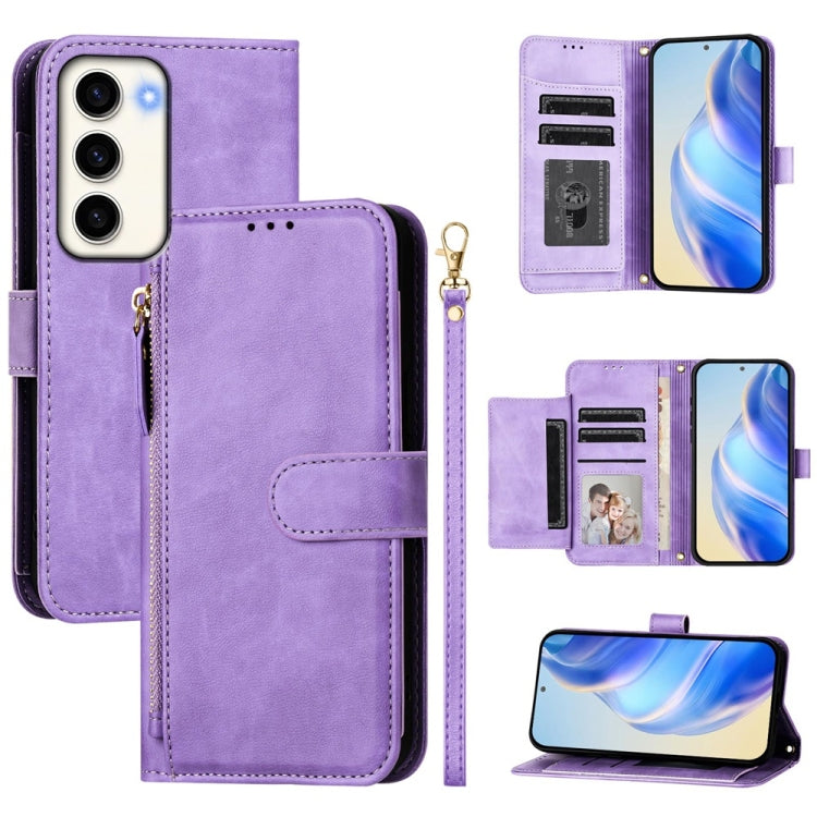 Multi-Card Slots Zipper Wallet Leather Phone Case, For Samsung Galaxy S23 5G, For Samsung Galaxy S22 Ultra 5G, For Samsung Galaxy S22+ 5G, For Samsung Galaxy S22 5G, For Samsung Galaxy S21 FE 5G