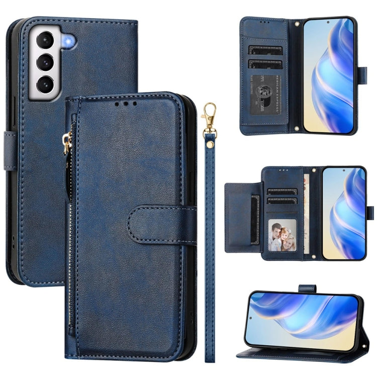 Multi-Card Slots Zipper Wallet Leather Phone Case, For Samsung Galaxy S21 5G, For Samsung Galaxy S21+ 5G, For Samsung Galaxy S21 Ultra 5G