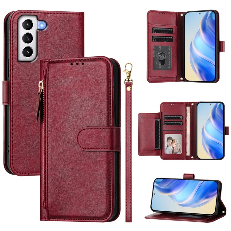 Multi-Card Slots Zipper Wallet Leather Phone Case, For Samsung Galaxy S21 5G, For Samsung Galaxy S21+ 5G, For Samsung Galaxy S21 Ultra 5G