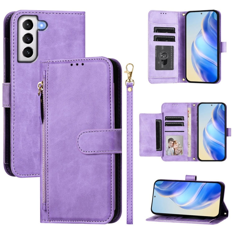 Multi-Card Slots Zipper Wallet Leather Phone Case, For Samsung Galaxy S21 5G, For Samsung Galaxy S21+ 5G, For Samsung Galaxy S21 Ultra 5G