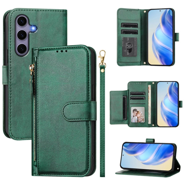 Multi-Card Slots Zipper Wallet Leather Phone Case, For Samsung Galaxy S25 5G, For Samsung Galaxy S25+ 5G, For Samsung Galaxy S25 Ultra 5G, For Samsung Galaxy S24 FE 5G, For Samsung Galaxy S24 Ultra 5G