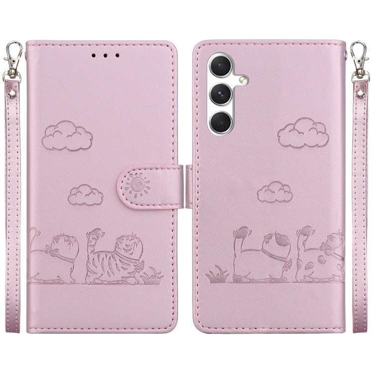 Cute Cats RFID Leather Phone Case, For Samsung Galaxy S24+ 5G, For Samsung Galaxy S24 5G, For Samsung Galaxy S23 FE 5G, For Samsung Galaxy S23 Ultra 5G, For Samsung Galaxy S23+ 5G