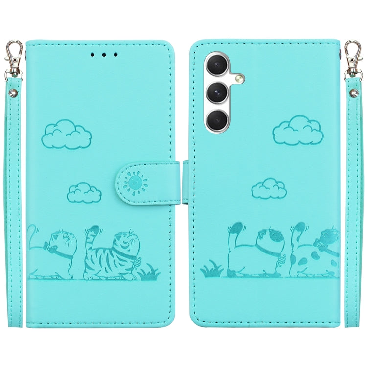 Cute Cats RFID Leather Phone Case, For Samsung Galaxy S24+ 5G, For Samsung Galaxy S24 5G, For Samsung Galaxy S23 FE 5G, For Samsung Galaxy S23 Ultra 5G, For Samsung Galaxy S23+ 5G