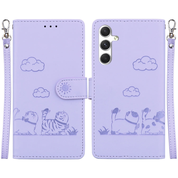 Cute Cats RFID Leather Phone Case, For Samsung Galaxy S24+ 5G, For Samsung Galaxy S24 5G, For Samsung Galaxy S23 FE 5G, For Samsung Galaxy S23 Ultra 5G, For Samsung Galaxy S23+ 5G