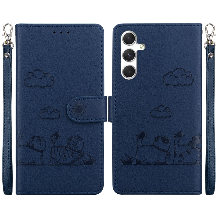 Cute Cats RFID Leather Phone Case, For Samsung Galaxy S24+ 5G, For Samsung Galaxy S24 5G, For Samsung Galaxy S23 FE 5G, For Samsung Galaxy S23 Ultra 5G, For Samsung Galaxy S23+ 5G