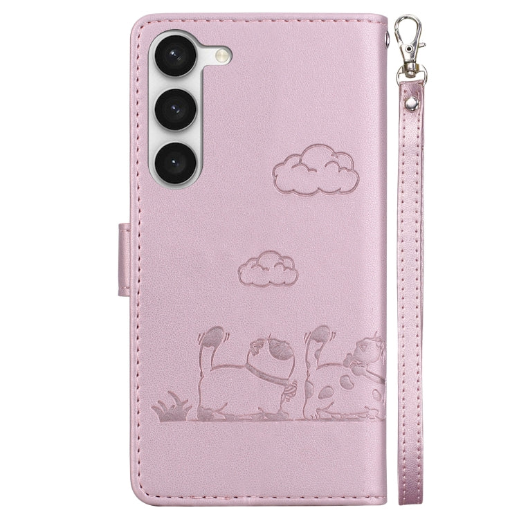 Cute Cats RFID Leather Phone Case, For Samsung Galaxy S23 5G, For Samsung Galaxy S20 FE, For Samsung Galaxy S22 Ultra 5G, For Samsung Galaxy S22+ 5G, For Samsung Galaxy S22 5G