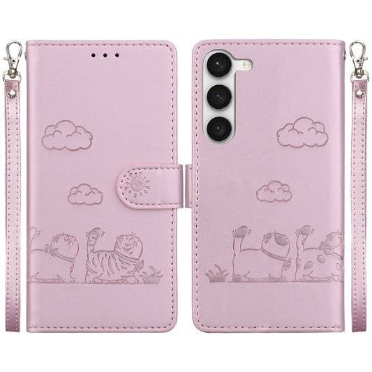 Cute Cats RFID Leather Phone Case, For Samsung Galaxy S23 5G, For Samsung Galaxy S20 FE, For Samsung Galaxy S22 Ultra 5G, For Samsung Galaxy S22+ 5G