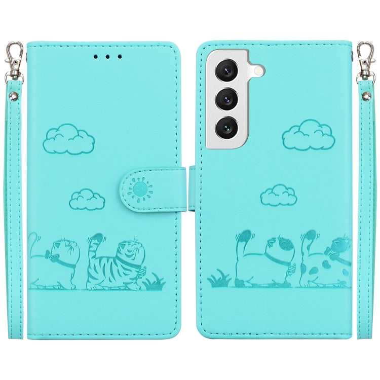 Cute Cats RFID Leather Phone Case, For Samsung Galaxy S23 5G, For Samsung Galaxy S20 FE, For Samsung Galaxy S22 Ultra 5G, For Samsung Galaxy S22+ 5G, For Samsung Galaxy S22 5G