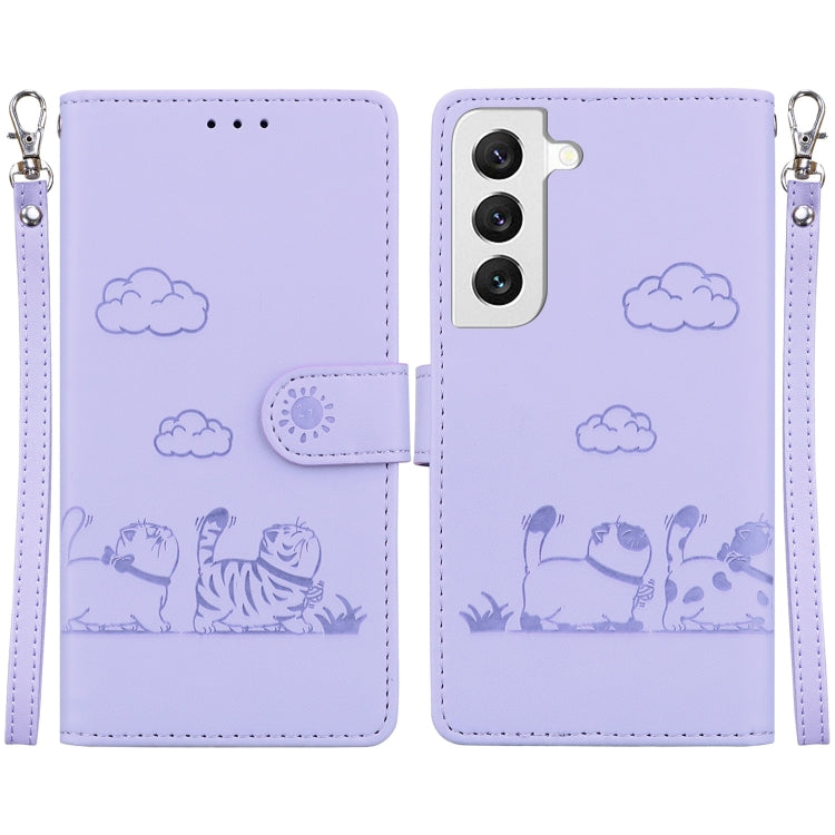 Cute Cats RFID Leather Phone Case, For Samsung Galaxy S23 5G, For Samsung Galaxy S20 FE, For Samsung Galaxy S22 Ultra 5G, For Samsung Galaxy S22+ 5G, For Samsung Galaxy S22 5G