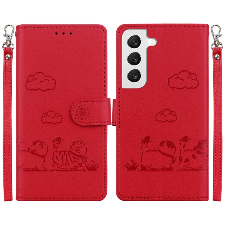 Cute Cats RFID Leather Phone Case, For Samsung Galaxy S23 5G, For Samsung Galaxy S20 FE, For Samsung Galaxy S22 Ultra 5G, For Samsung Galaxy S22+ 5G, For Samsung Galaxy S22 5G