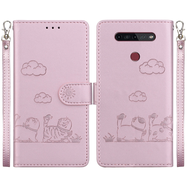 Cute Cats RFID Leather Phone Case, For LG K52 / K62 / Q52, For LG Velvet / G9 4G / G9 5G, For LG K41S / K51S, For LG K50 / Q60, For LG K61