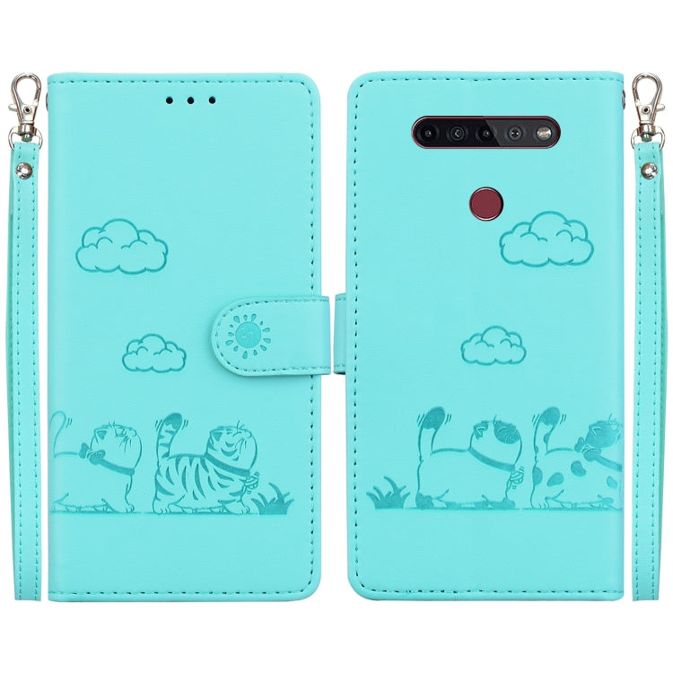 Cute Cats RFID Leather Phone Case, For LG K52 / K62 / Q52, For LG Velvet / G9 4G / G9 5G, For LG K41S / K51S, For LG K50 / Q60, For LG K61