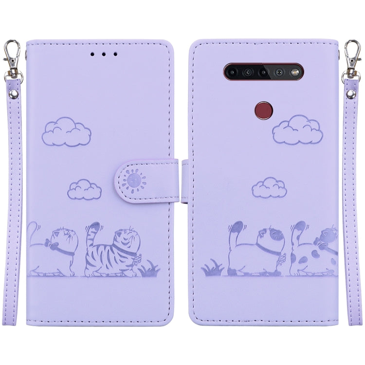 Cute Cats RFID Leather Phone Case, For LG K52 / K62 / Q52, For LG Velvet / G9 4G / G9 5G, For LG K41S / K51S, For LG K50 / Q60, For LG K61