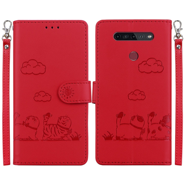 Cute Cats RFID Leather Phone Case, For LG K52 / K62 / Q52, For LG Velvet / G9 4G / G9 5G, For LG K41S / K51S, For LG K50 / Q60, For LG K61