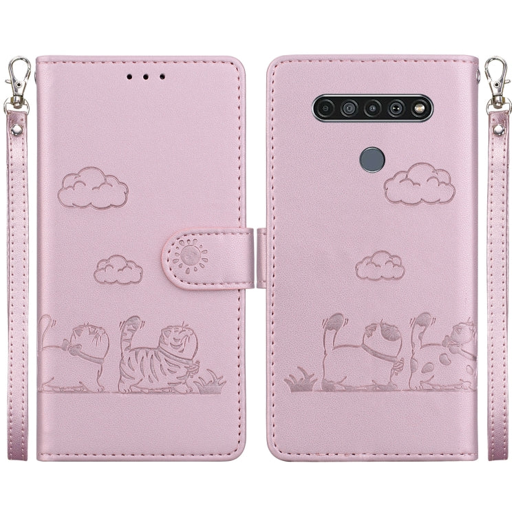 Cute Cats RFID Leather Phone Case, For LG K52 / K62 / Q52, For LG Velvet / G9 4G / G9 5G, For LG K41S / K51S, For LG K50 / Q60, For LG K61